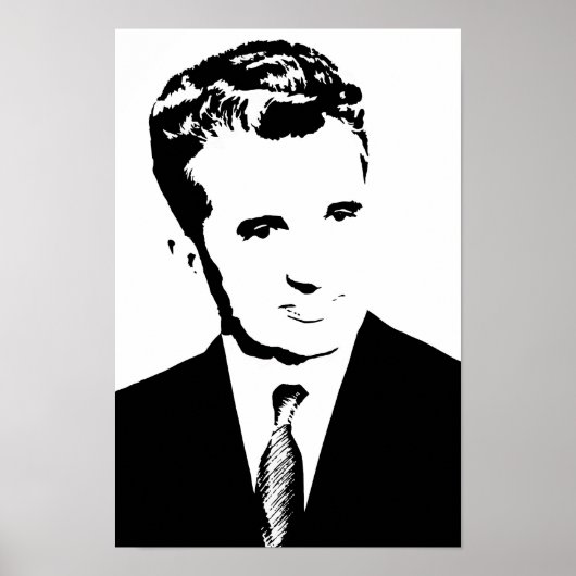 nicolae ceausescu roemeense communistische dictato poster (Voorkant)