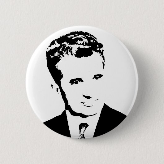 nicolae ceausescu roemeense communistische dictato ronde button 5,7 cm (Voorkant)