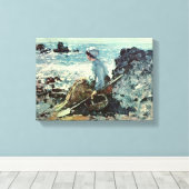Nicolae Grigorescu - Visser uit Granville Canvas Afdruk (Insitu (Houten vloer))