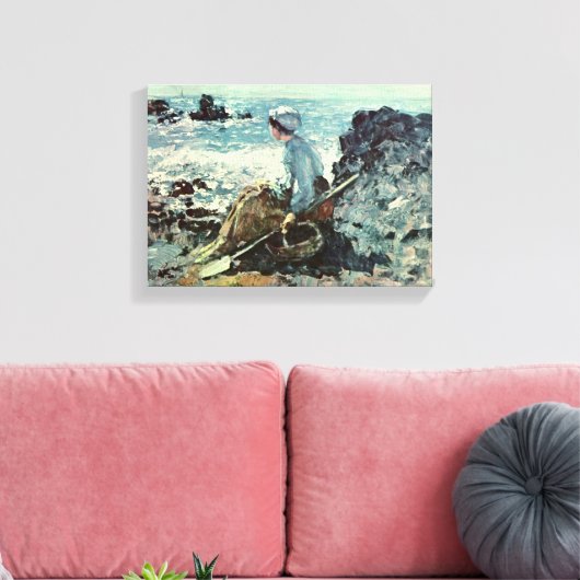 Nicolae Grigorescu - Visser uit Granville Canvas Afdruk (Insitu (Woonkamer))