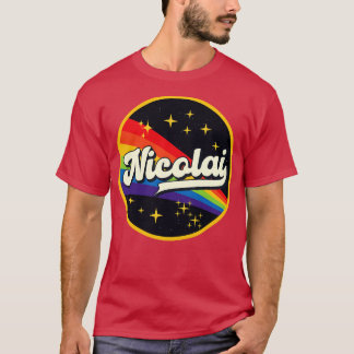 Nicolai regenboog in ruimte  stijl t-shirt