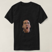 Nicolas Cage Face Off - Design 2 Black T-shirt (Design voorkant)