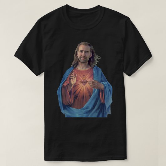 Nicolas Cage is Jezus T-shirt (Design voorkant)