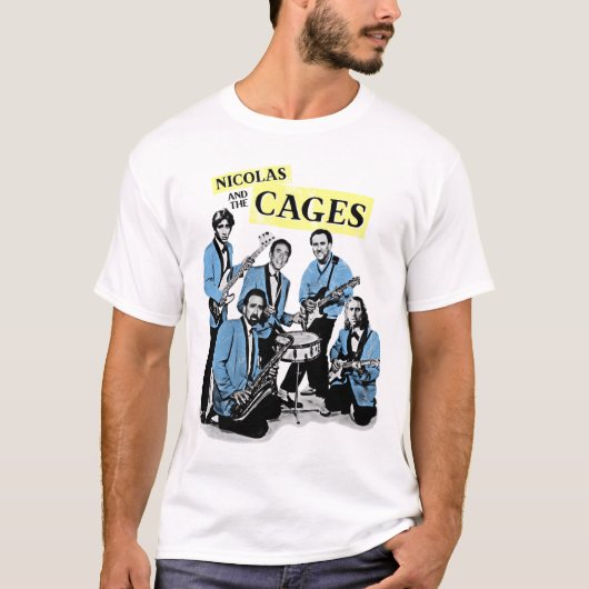 Nicolas en de kooien (Nic Cage Band Shirt) T-shirt (Voorkant)