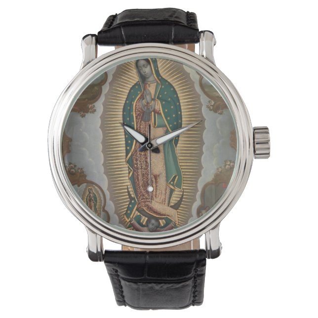 Nicolas Enrquez de maagd van Guadalupe met F Horloge (Voorkant)