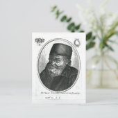 Nicolas Flamel gegraveerd door Balthazar Moncornet Briefkaart (Staand voorkant)
