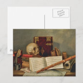 Nicolas Henri Jeaurat de Bertry Vanitas Briefkaart (Voorkant / Achterkant)