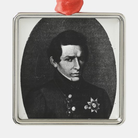Nicolas Lobatchevsky Metalen Ornament (Voorkant)