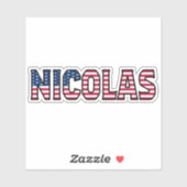 Nicolas Name Vorname USA Sticker Stickerset (Vel)