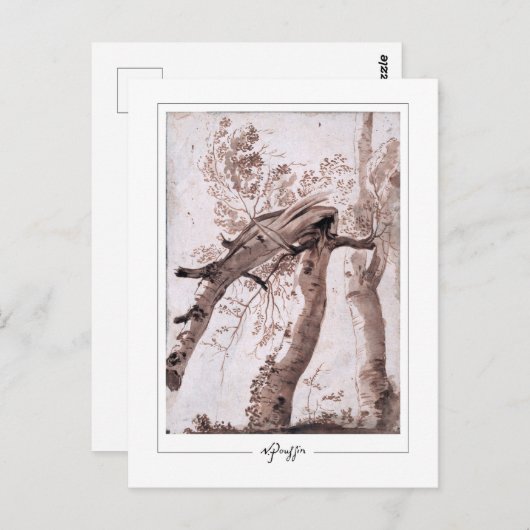 Nicolas Poussin #134 - Kunstmatig Briefkaart (Voorkant / Achterkant)