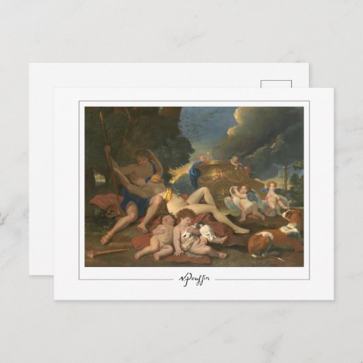 Nicolas Poussin #56 - Kunstmatig Briefkaart (Voorkant / Achterkant)