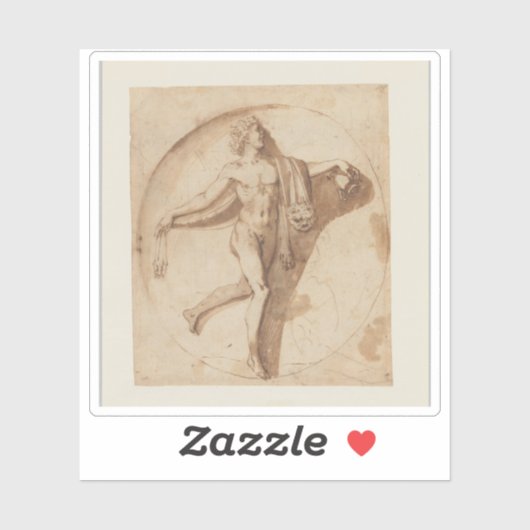 Nicolas Poussin - Dansende voogd van Bacchus Sticker (Vel)