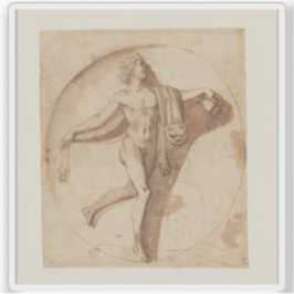 Nicolas Poussin - Dansende voogd van Bacchus Sticker