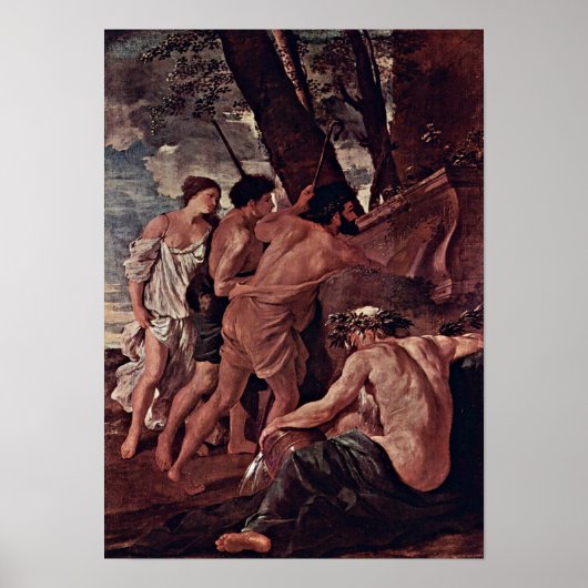 Nicolas Poussin - De herders van Arcadia Poster (Voorkant)