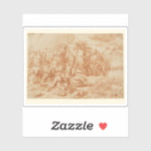 Nicolas Poussin - De kruising van het Rode Zee Sticker (Vel)