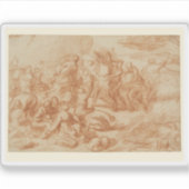 Nicolas Poussin - De kruising van het Rode Zee Sticker (Voorkant)