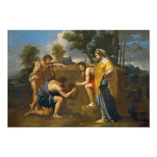 Nicolas Poussin - Et in Arcadia ego Foto Afdruk (Voorkant)