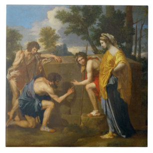 Nicolas Poussin - Et in Arcadia ego Tegeltje