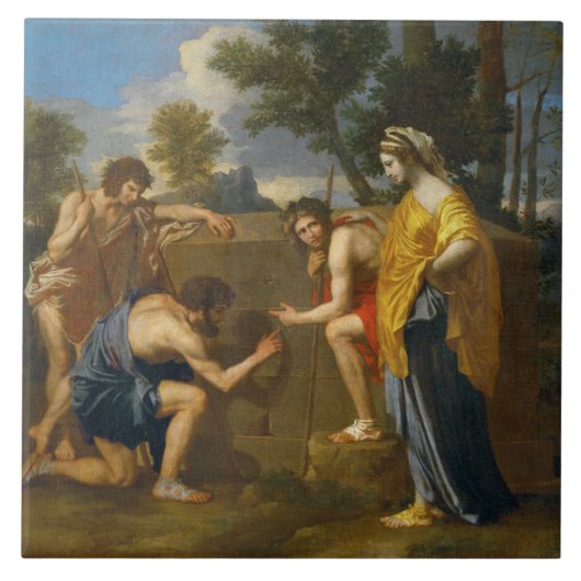 Nicolas Poussin - Et in Arcadia ego Tegeltje (Voorkant)