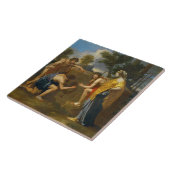 Nicolas Poussin - Et in Arcadia ego Tegeltje (Zijkant)