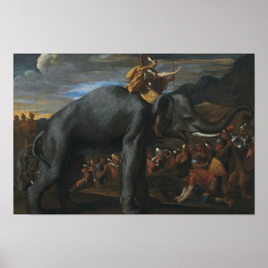 Nicolas Poussin - Hannibal bij de Alpen Poster (Voorkant)
