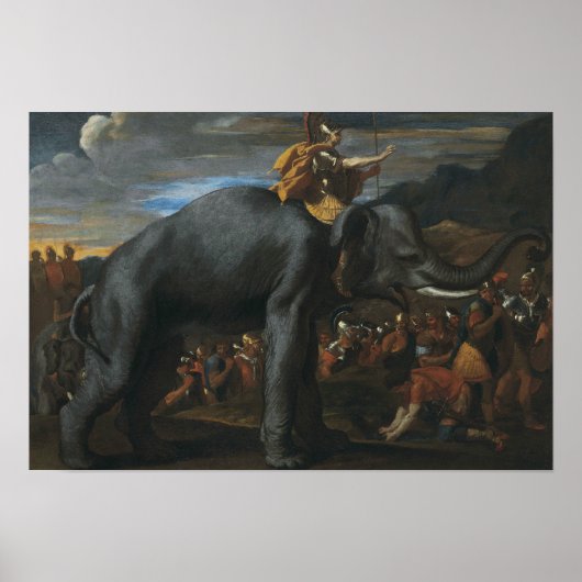 Nicolas Poussin - Hannibal bij de Alpen Poster (Voorkant)