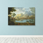 Nicolas Poussin - Landschap met kalm Canvas Afdruk (Insitu (Houten vloer))