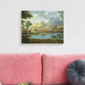 Nicolas Poussin - Landschap met kalm Canvas Afdruk (Insitu (Woonkamer))