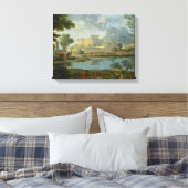Nicolas Poussin - Landschap met kalm Canvas Afdruk (Insitu (Slaapkamer))