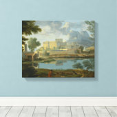 Nicolas Poussin - Landschap met kalm Canvas Afdruk (Insitu (Houten vloer))