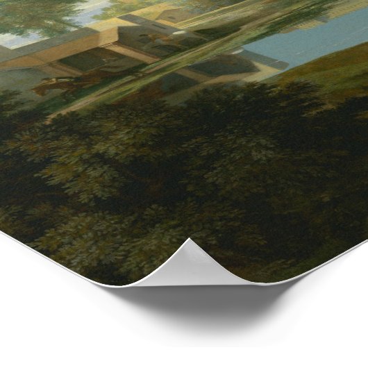 Nicolas Poussin - Landschap met kalm Poster (Hoek)