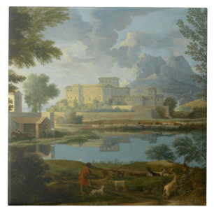 Nicolas Poussin - Landschap met kalm Tegeltje