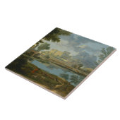 Nicolas Poussin - Landschap met kalm Tegeltje (Zijkant)