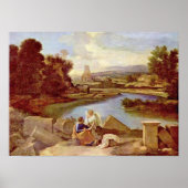 Nicolas Poussin - Landschap met St Matthew Poster (Voorkant)