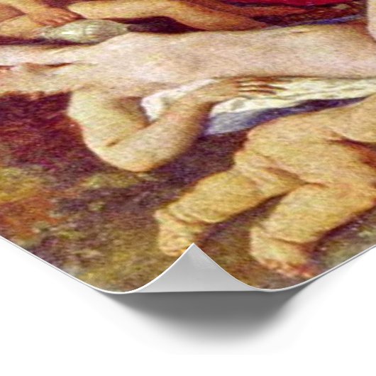 Nicolas Poussin - Midas en Bacchus Poster (Hoek)