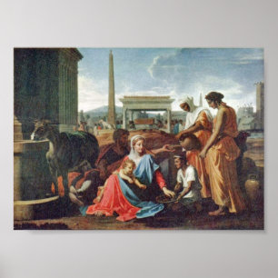 Nicolas Poussin - Rest op vlucht naar Egypte Poster