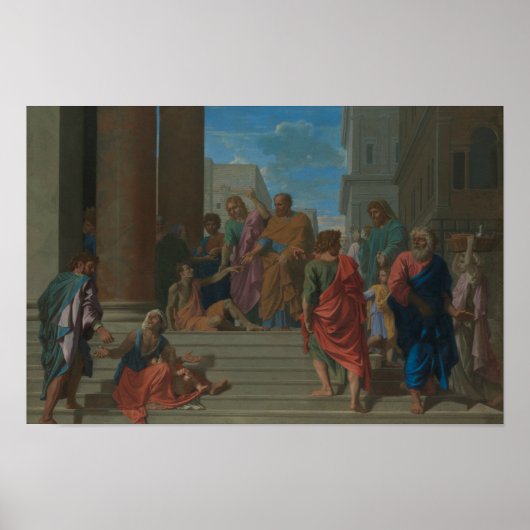 Nicolas Poussin - Saints Peter en John Poster (Voorkant)