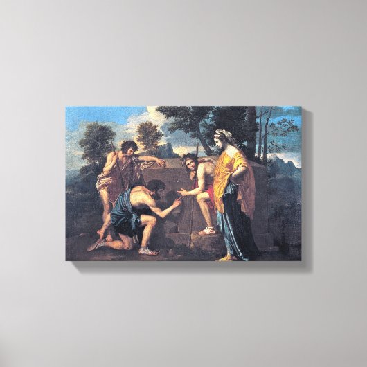 Nicolas Poussin - Schapen in Arcadia Canvas Afdruk (Voorkant)