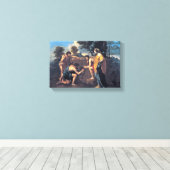 Nicolas Poussin - Schapen in Arcadia Canvas Afdruk (Insitu (Houten vloer))