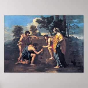 Nicolas Poussin - Schapen in Arcadia Poster