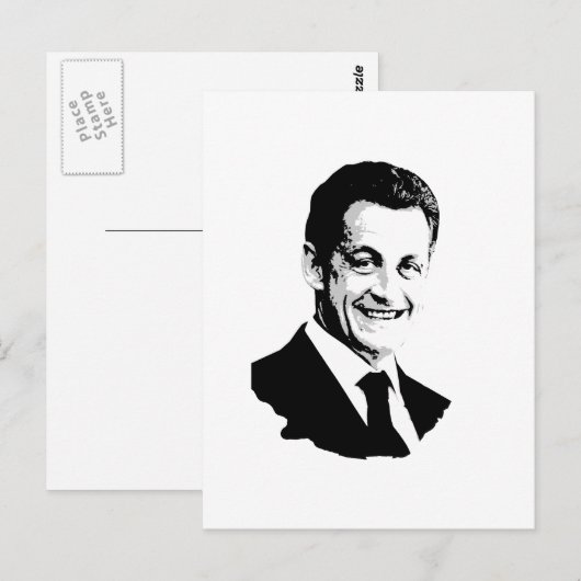 Nicolas Sarkozy Briefkaart (Voorkant / Achterkant)
