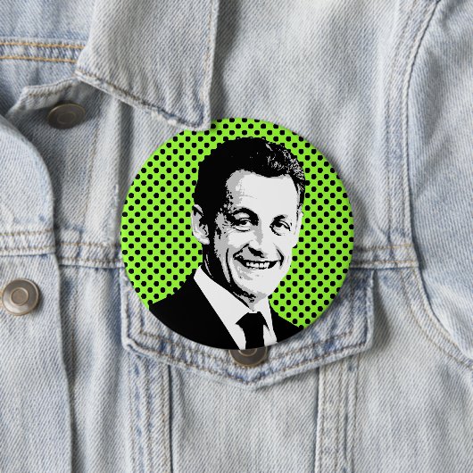 Nicolas Sarkozy Ronde Button 4,0 Cm (In situ)