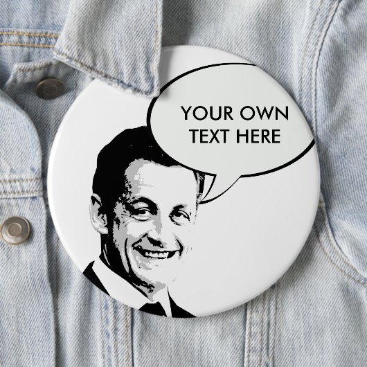Nicolas Sarkozy Ronde Button 6,0 Cm (In situ)