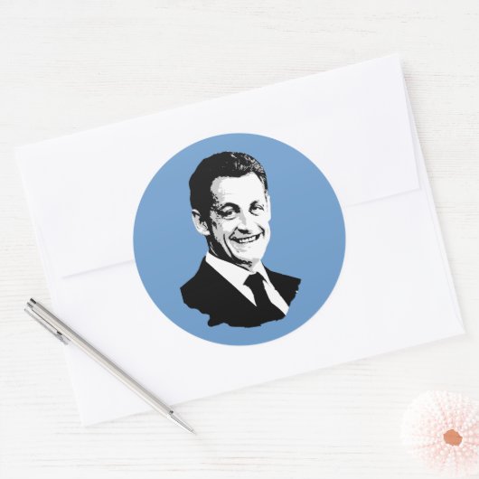 Nicolas Sarkozy Ronde Sticker (Envelop)