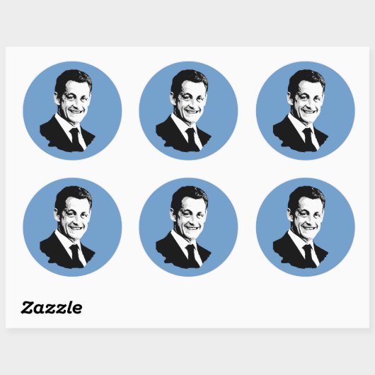 Nicolas Sarkozy Ronde Sticker (Vel)
