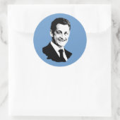 Nicolas Sarkozy Ronde Sticker (Tas)