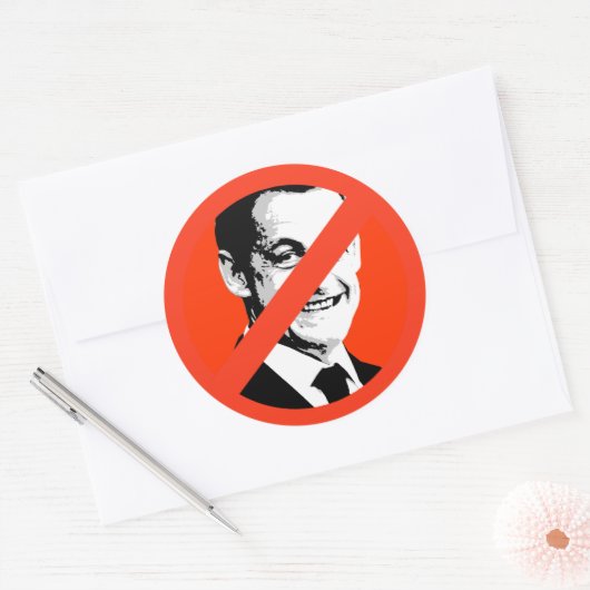 Nicolas Sarkozy Ronde Sticker (Envelop)
