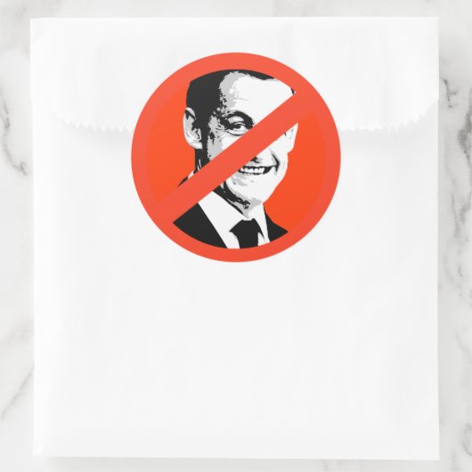 Nicolas Sarkozy Ronde Sticker (Tas)