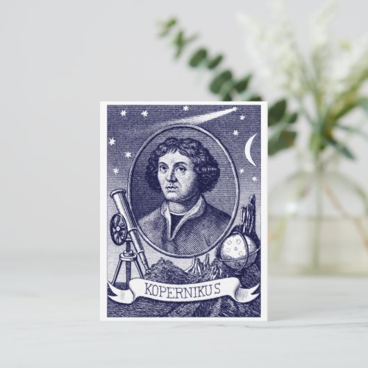 Nicolaus Copernicus Briefkaart (Staand voorkant)
