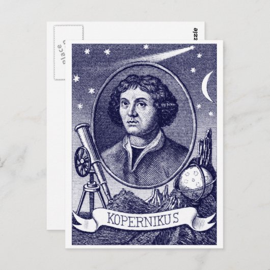 Nicolaus Copernicus Briefkaart (Voorkant / Achterkant)